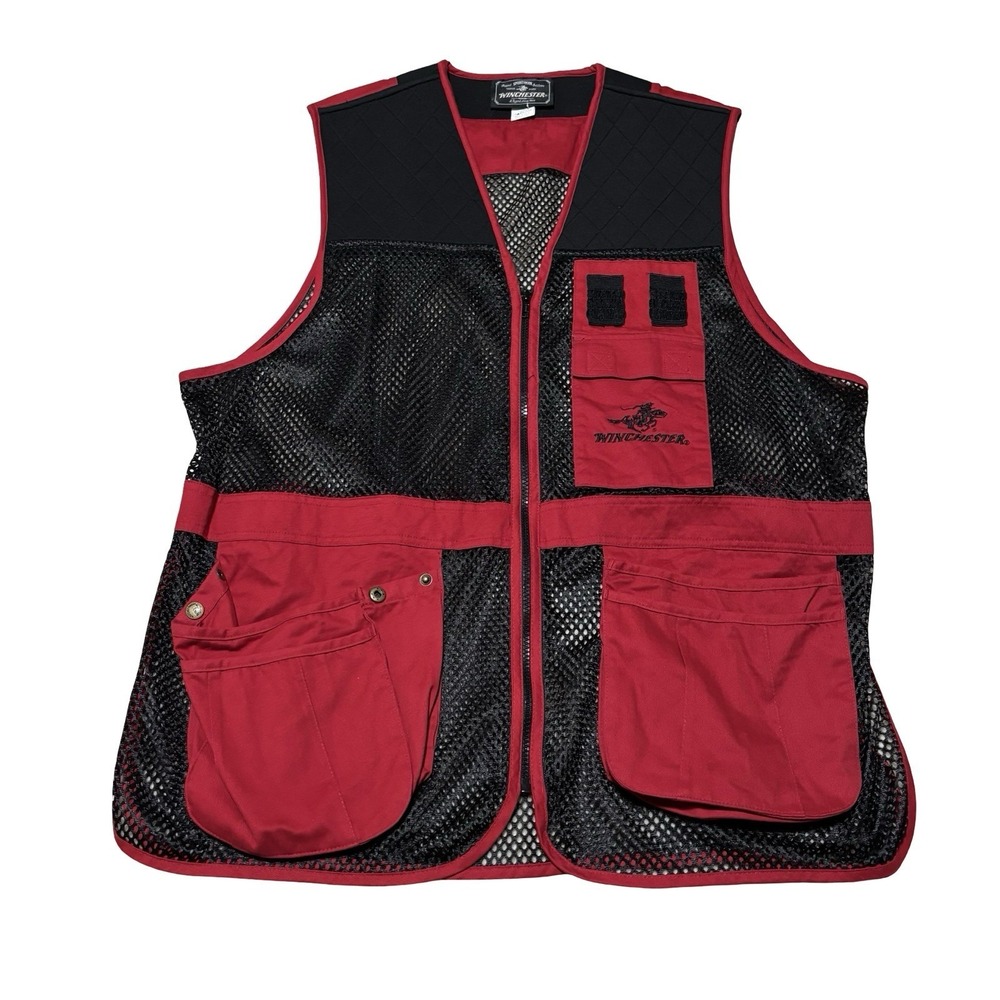Winchester Men's Mesh Hunting/Fishing/Sportsman Vest Pockets Zip Up Sz XL 26x32